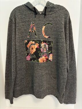 Neff Women's AC CA Austin Carlile California Floral Hoodie Gray Size XL